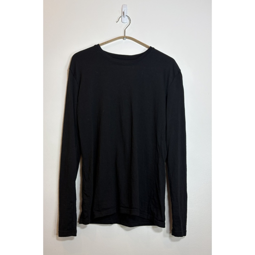 Merino.tech Womens 100% Superfine Merino Wool 190 Long Sleeve Base Layer Black M